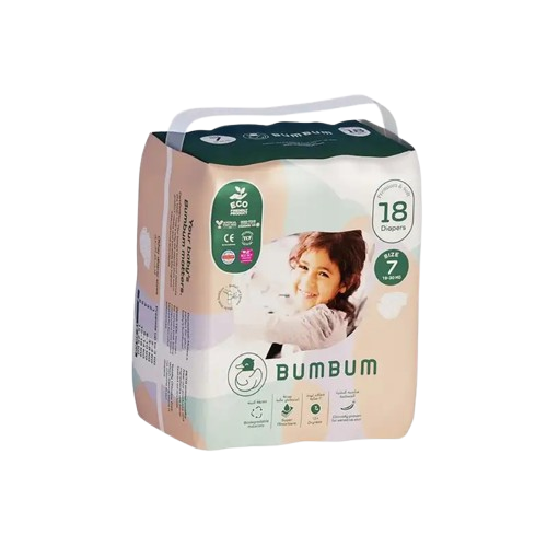 حفاضات اطفال حجم 7 بوم بوم    18 حبة